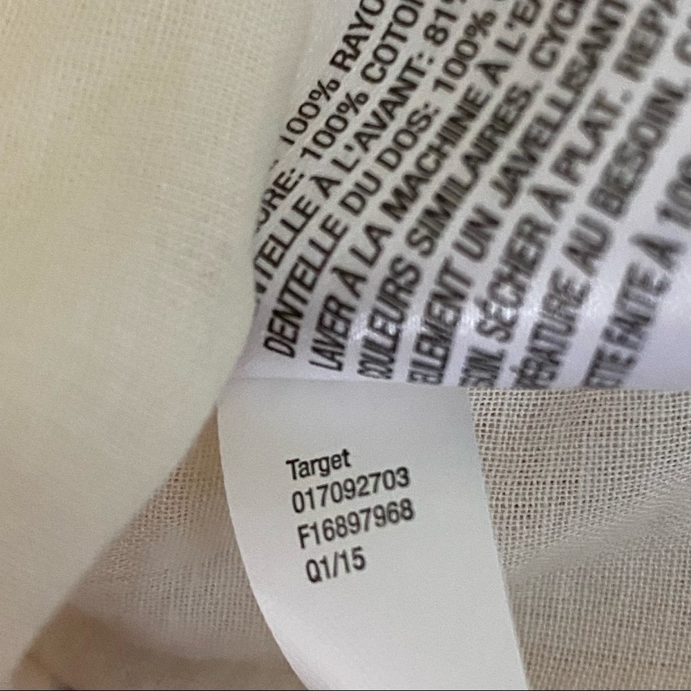 Mossimo Supply Co. Ivory Crepe Crochet Sundress M - Picture 9 of 11